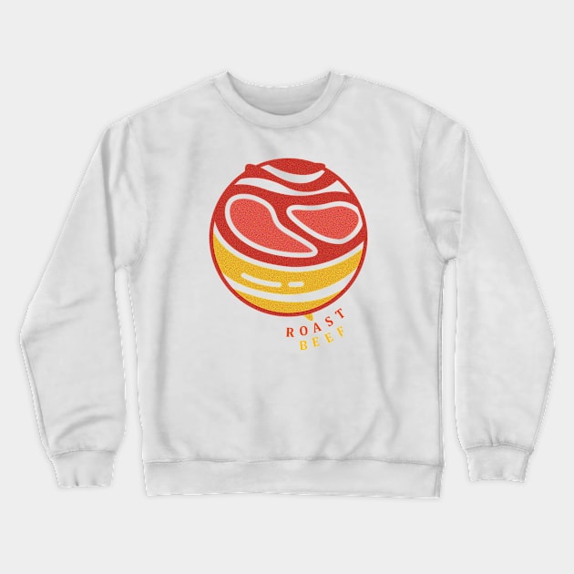 ROAST BEEF IN DOODLE Crewneck Sweatshirt by Trangle Imagi